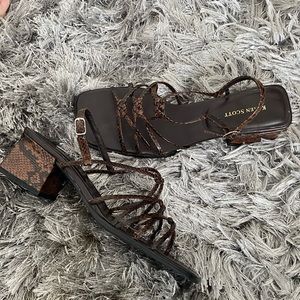 Karen Scott Brown Snake Skin Heels Size 8.5